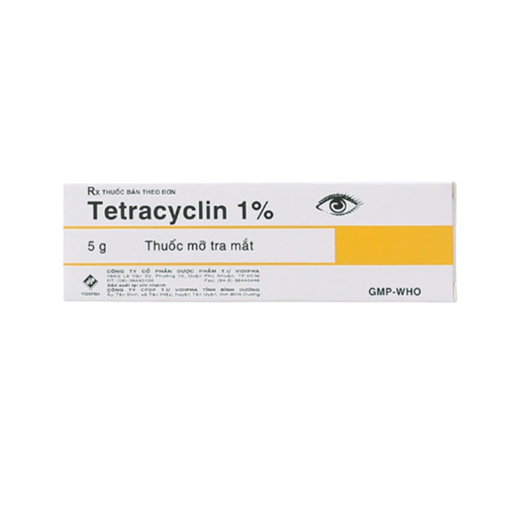 Thuốc mỡ tra mắt Tetracyclin 1% Vidipha (5g)