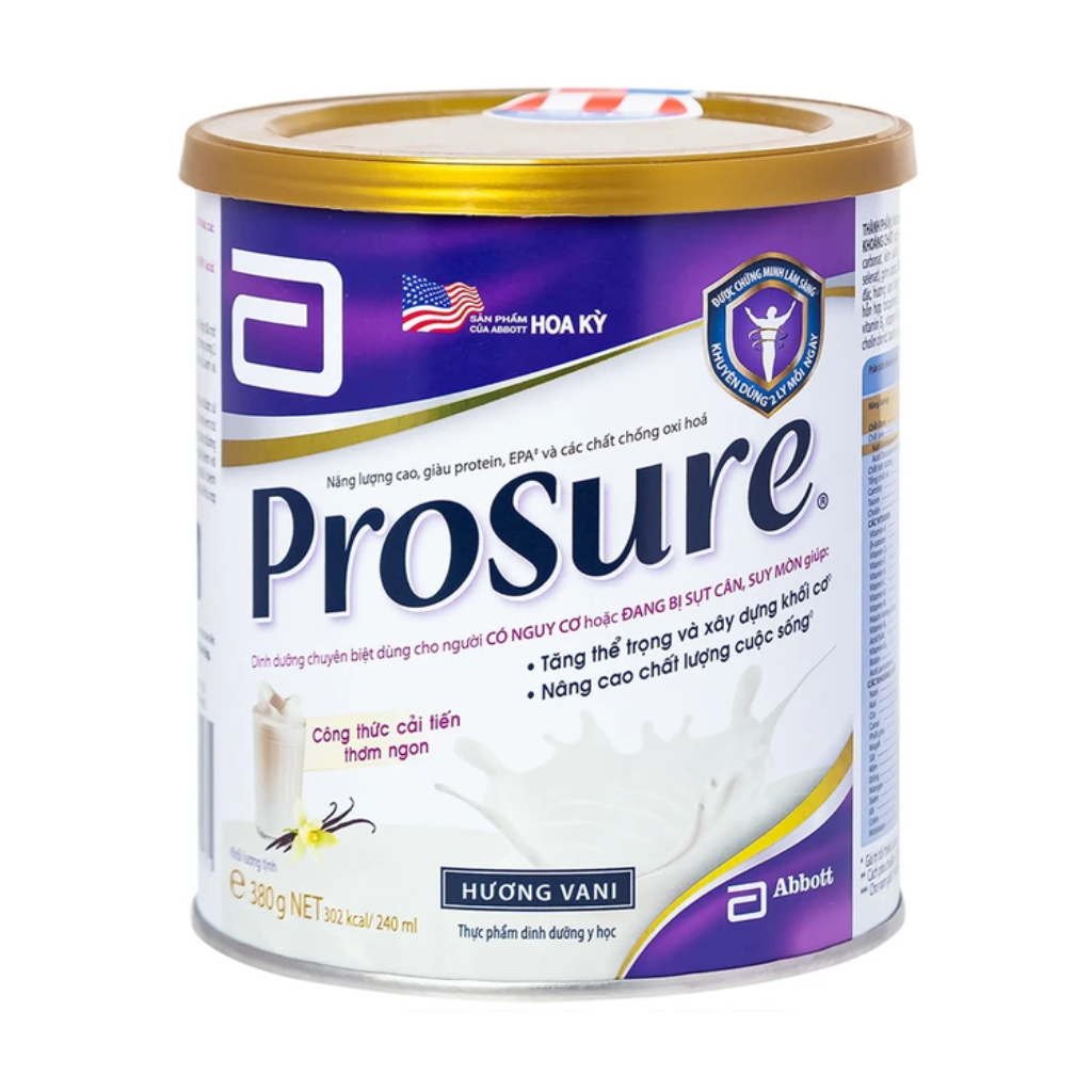Sữa Bổ Sung Dinh Dưỡng Chuyên Biệt Cho Người Đang Sụt Cân Prosure Abbott (Hộp 380g)