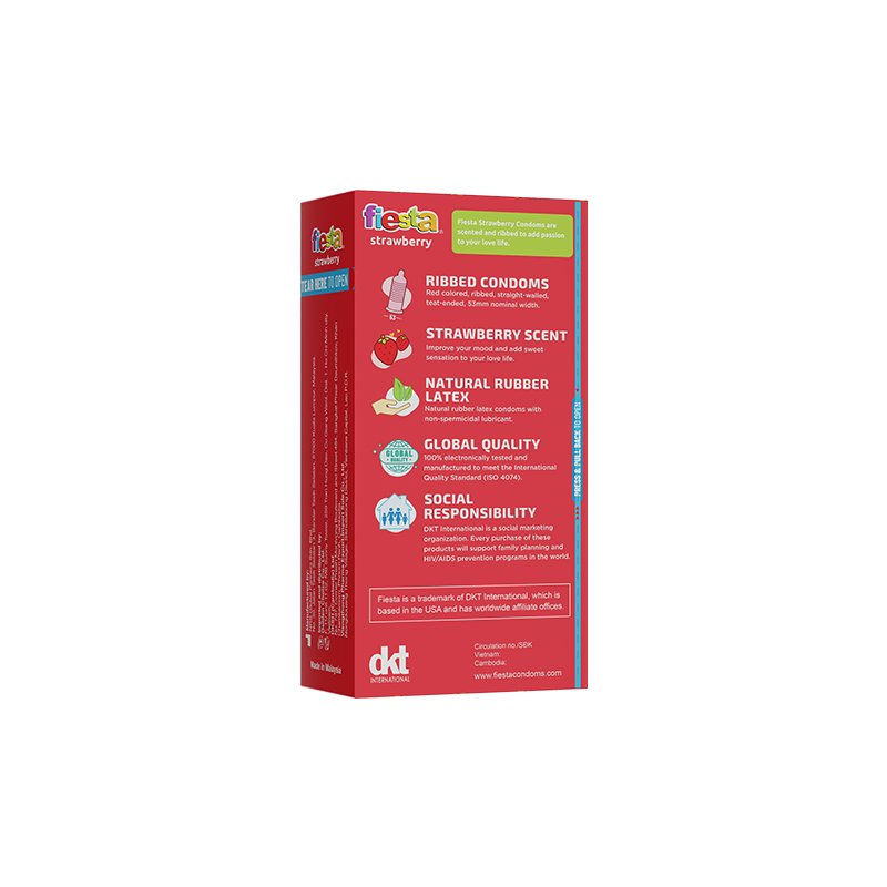 Bao cao su Fiesta Strawberry pack 12