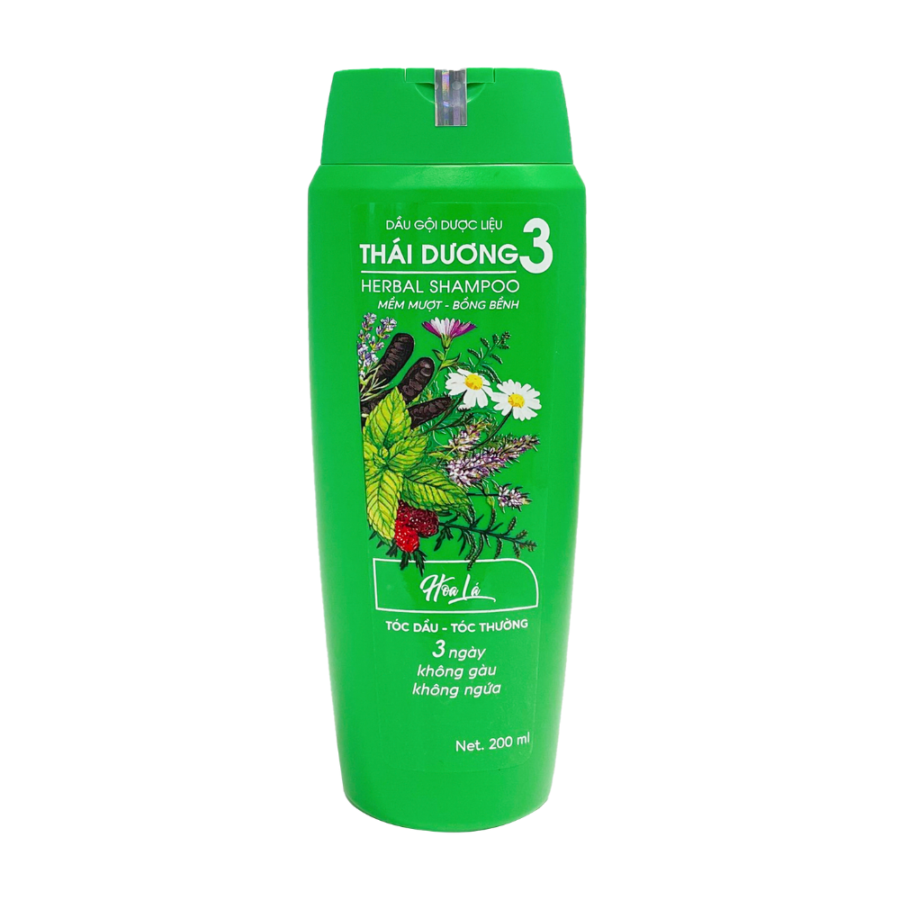 Dầu Gội Dược Liệu Thái Dương 3 Hương Hoa Lá (Chai 200ml)