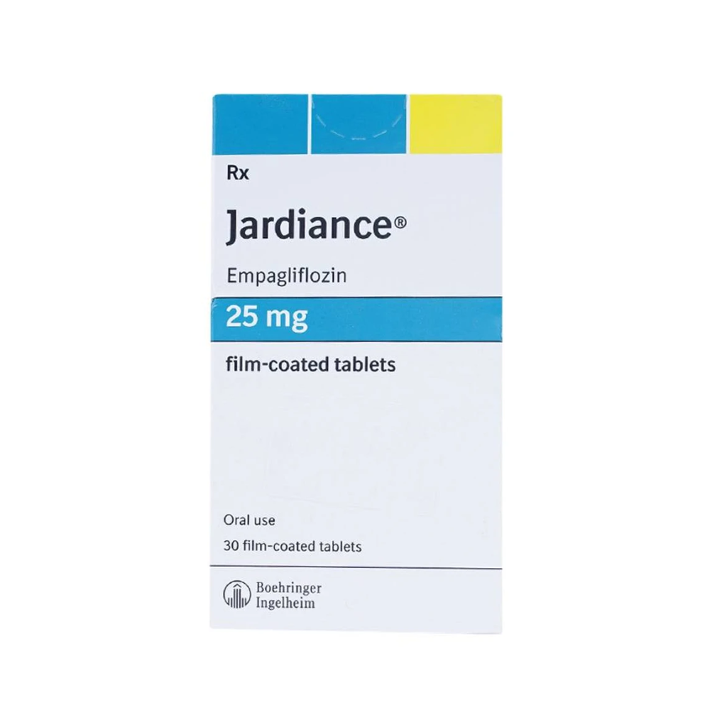 Viên nén Jardiance 25mg Boehringer điều trị đái tháo đường típ 2 (3 vỉ x 10 viên)