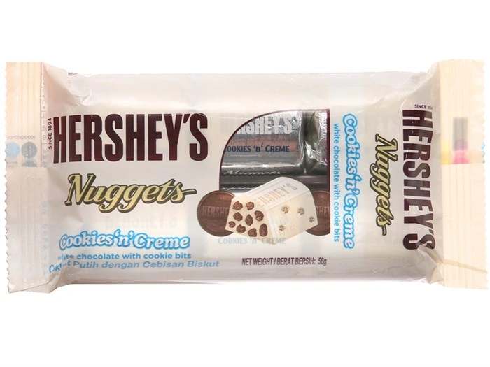 Socola trắng nhân bánh quy Hershey's Nuggets gói 56g