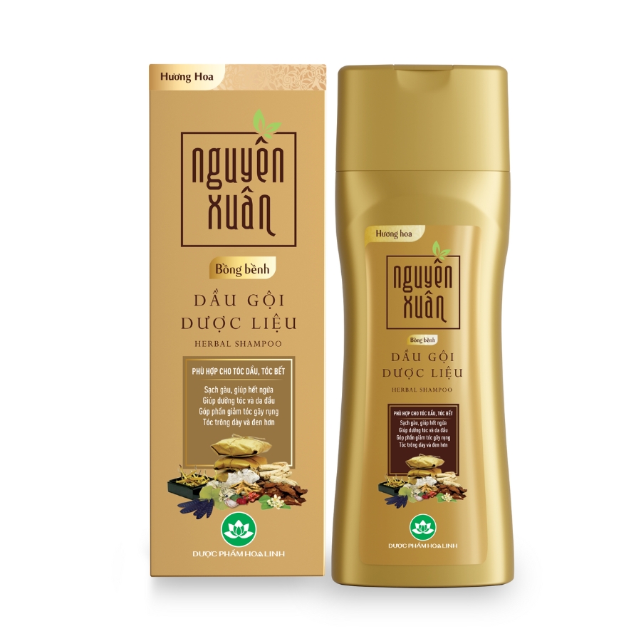 Dầu Gội Dược Liệu Nguyên Xuân Vàng Bồng Bềnh (Chai 250ml)