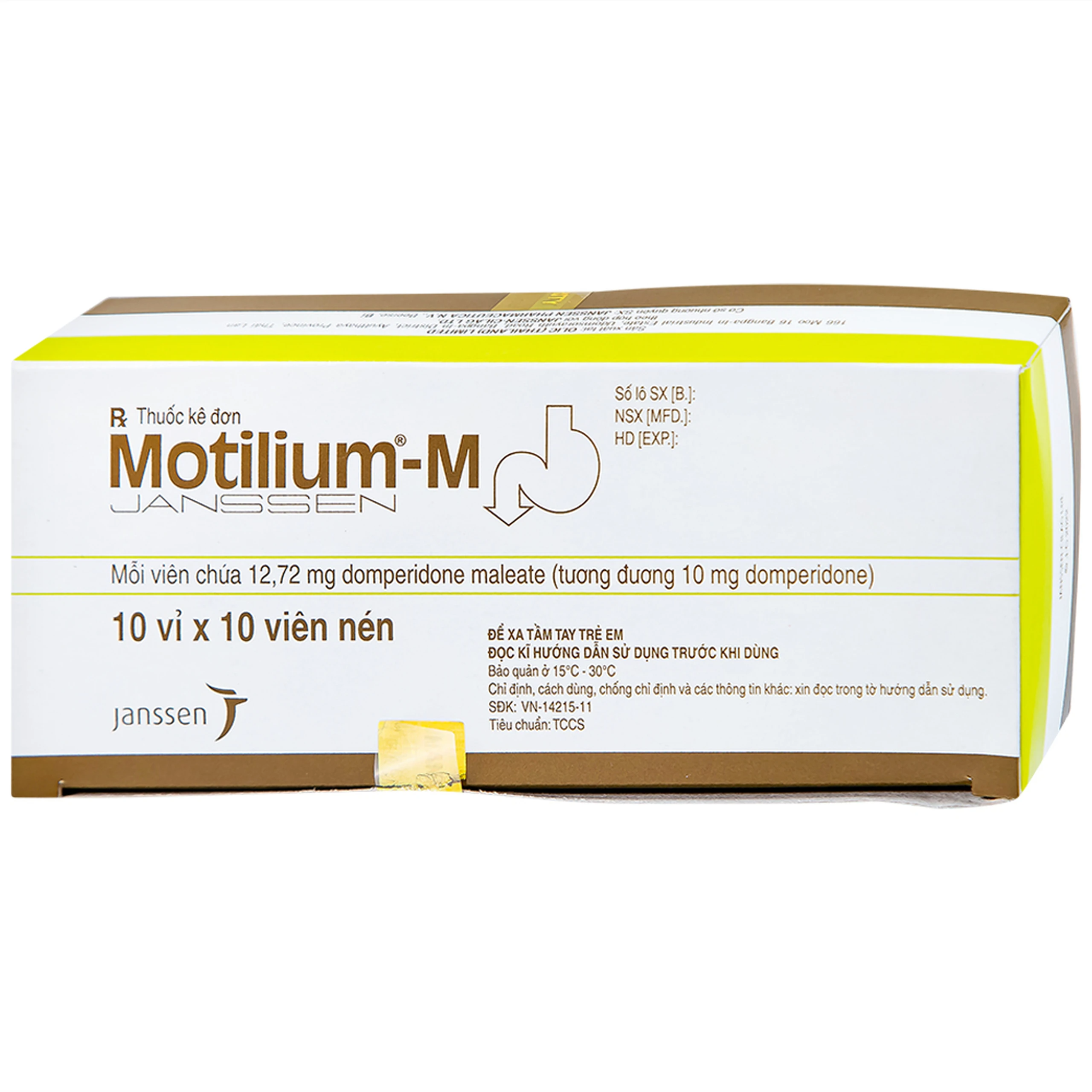 Motilium-M Janssen (Hộp 10 vỉ x 10 viên)
