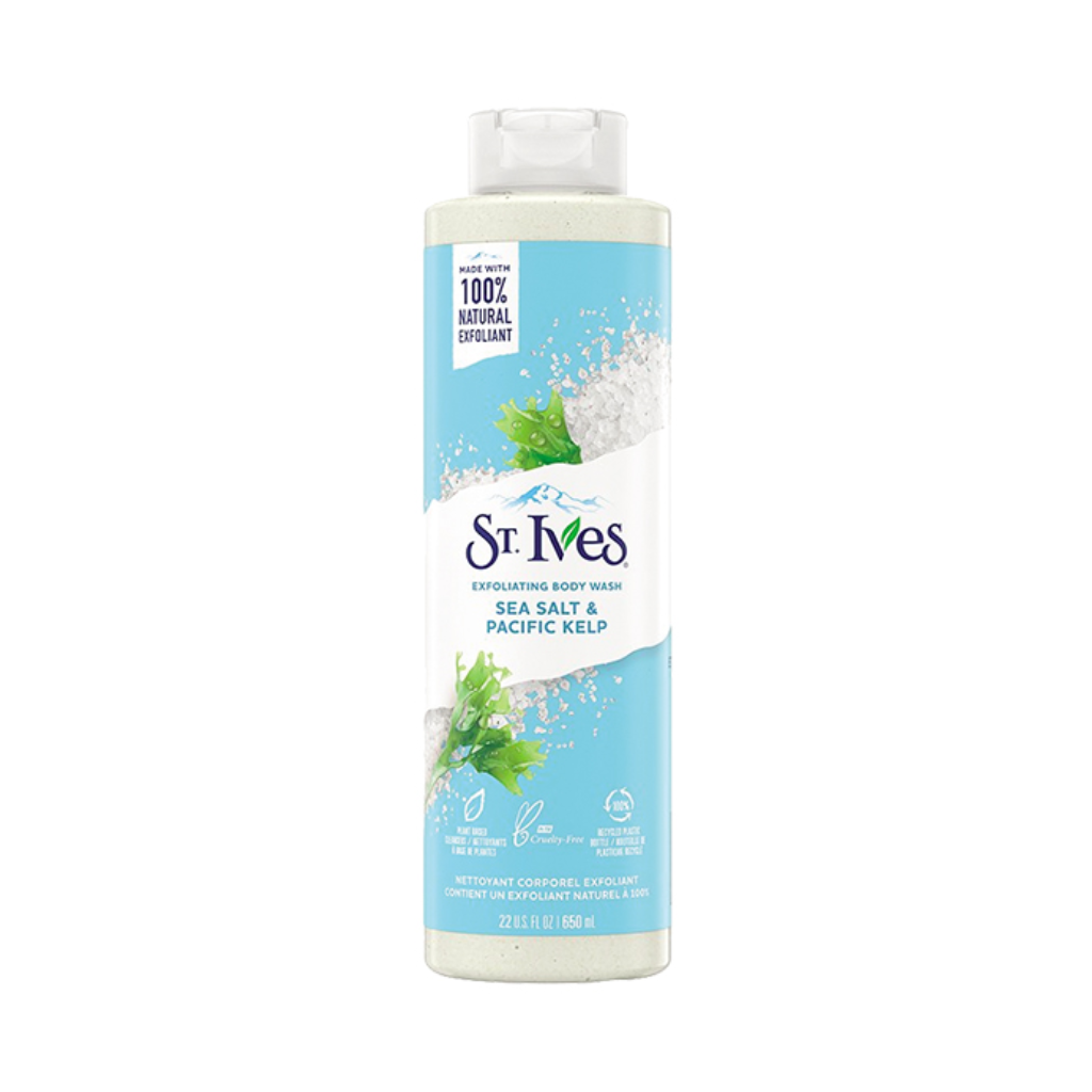 Sữa Tắm Tẩy Tế Bào Chết St. Ives Sea Salt & Pacific Kelp Purifying Exfoliating Body Wash Chiết Xuất Muối Biển
