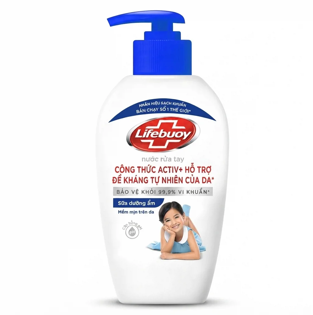 Nước Rửa Tay Lifebuoy Sữa Dưỡng Ẩm 450G