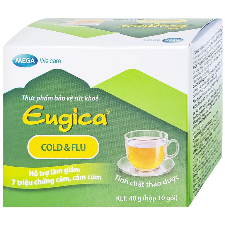 Tinh Chất Thảo Dược Eugica Cold & Flu (Hộp 10 Gói X 4g)