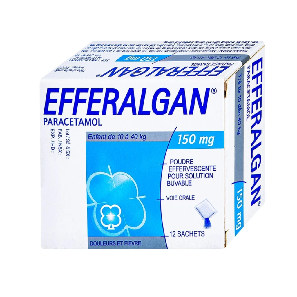 Bột Sủi Efferalgan 150mg Upsa Sas Giảm Đau, Hạ Sốt (12 Gói)