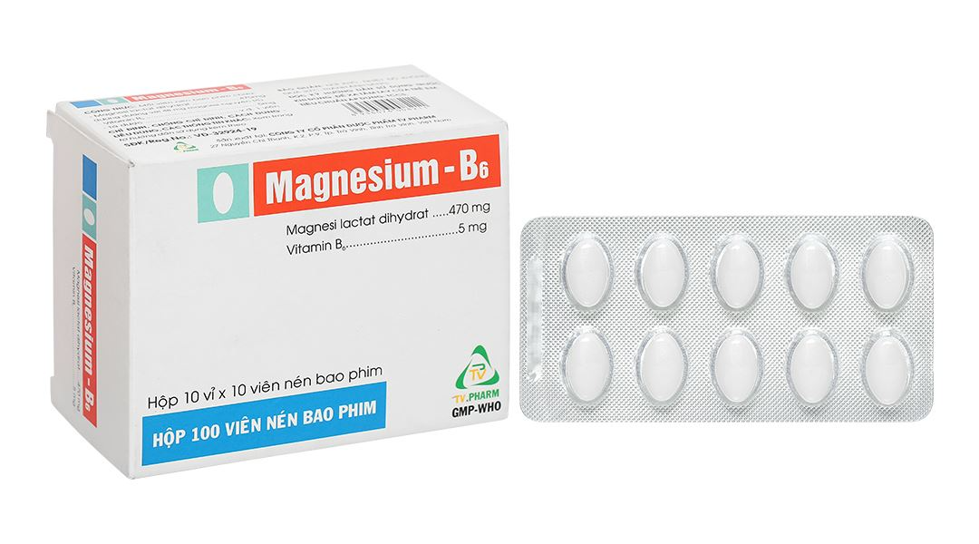 Magnesium - B6 TV.Pharm (Hộp 10 vỉ x 10 viên)