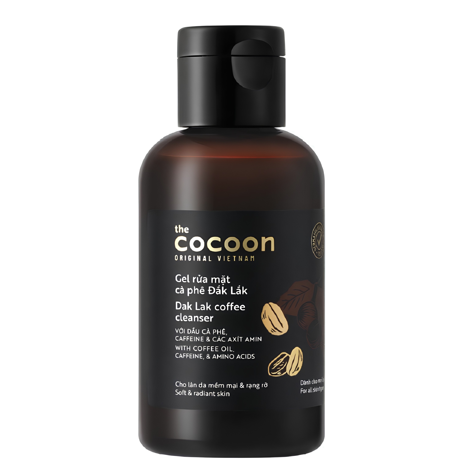 Gel rửa mặt cà phê Đắk Lắk Cocoon cho làn da tươi mới và rạng rỡ 140ml