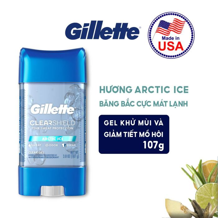Gel Khử Mùi Gillette Giảm Tiết Mồ Hôi Hương Arctic Ice 107g