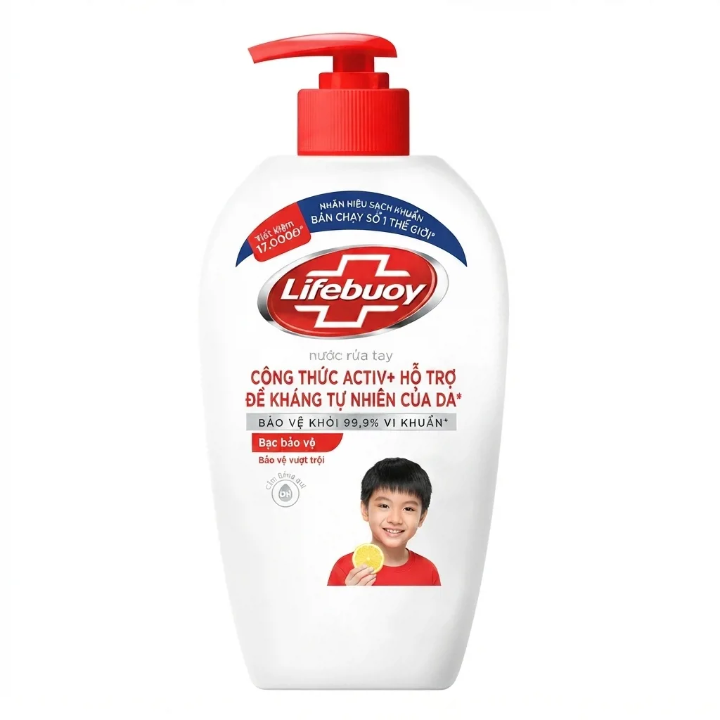 Nước Rửa Tay Lifebuoy Bảo Vệ Vượt Trội 10 500g