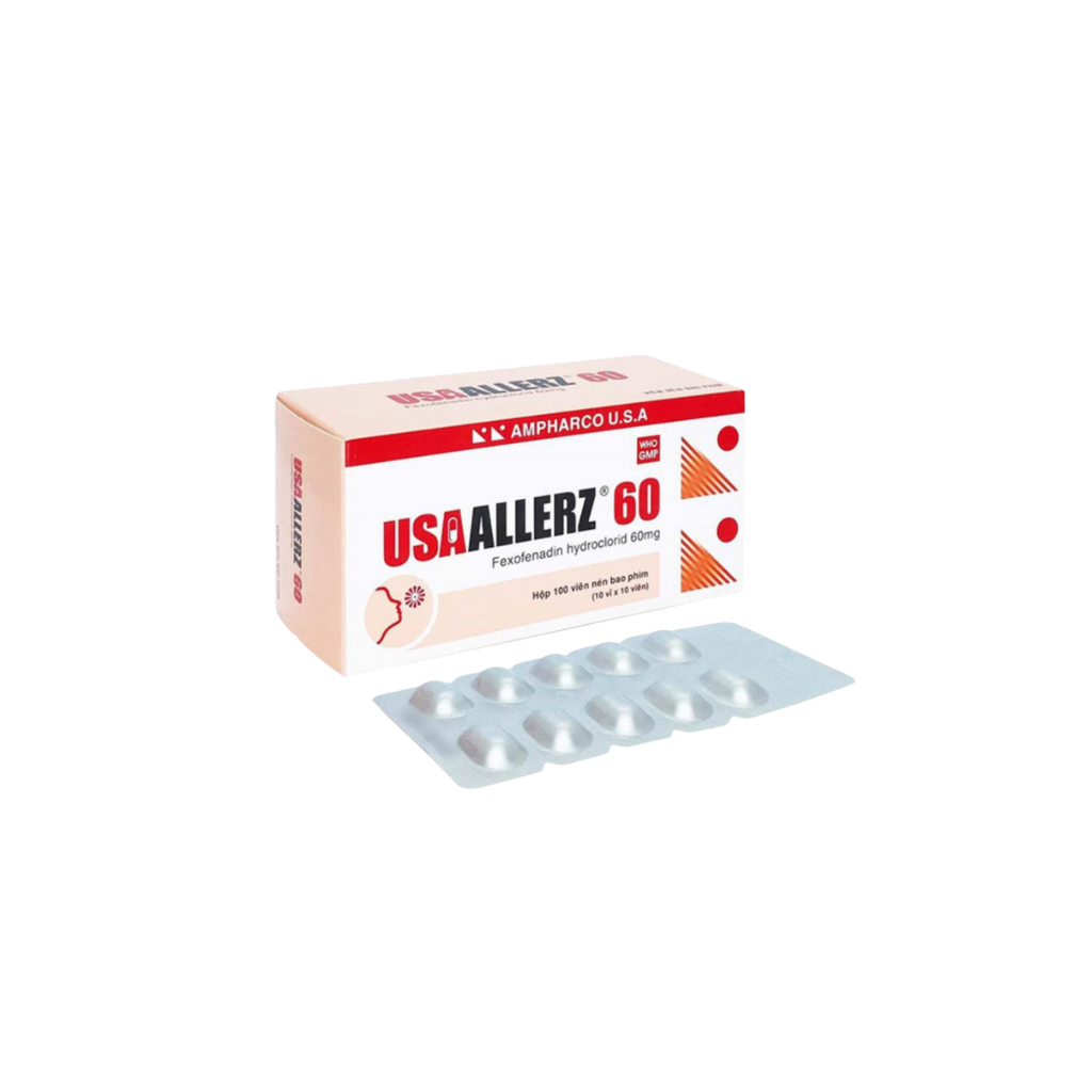 Usaallerz 60 Ampharco USA (Hộp 10 vỉ x 10 viên)