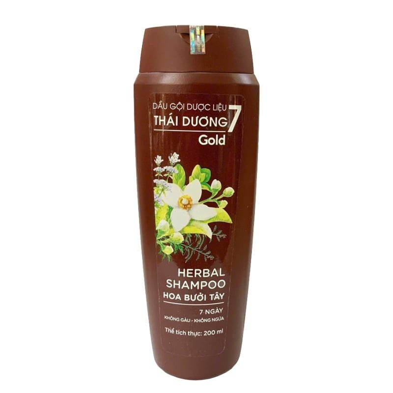 Dầu Gội Dược Liệu Thái Dương 7 Hương Hoa Bưởi Tây (Chai 200ml)
