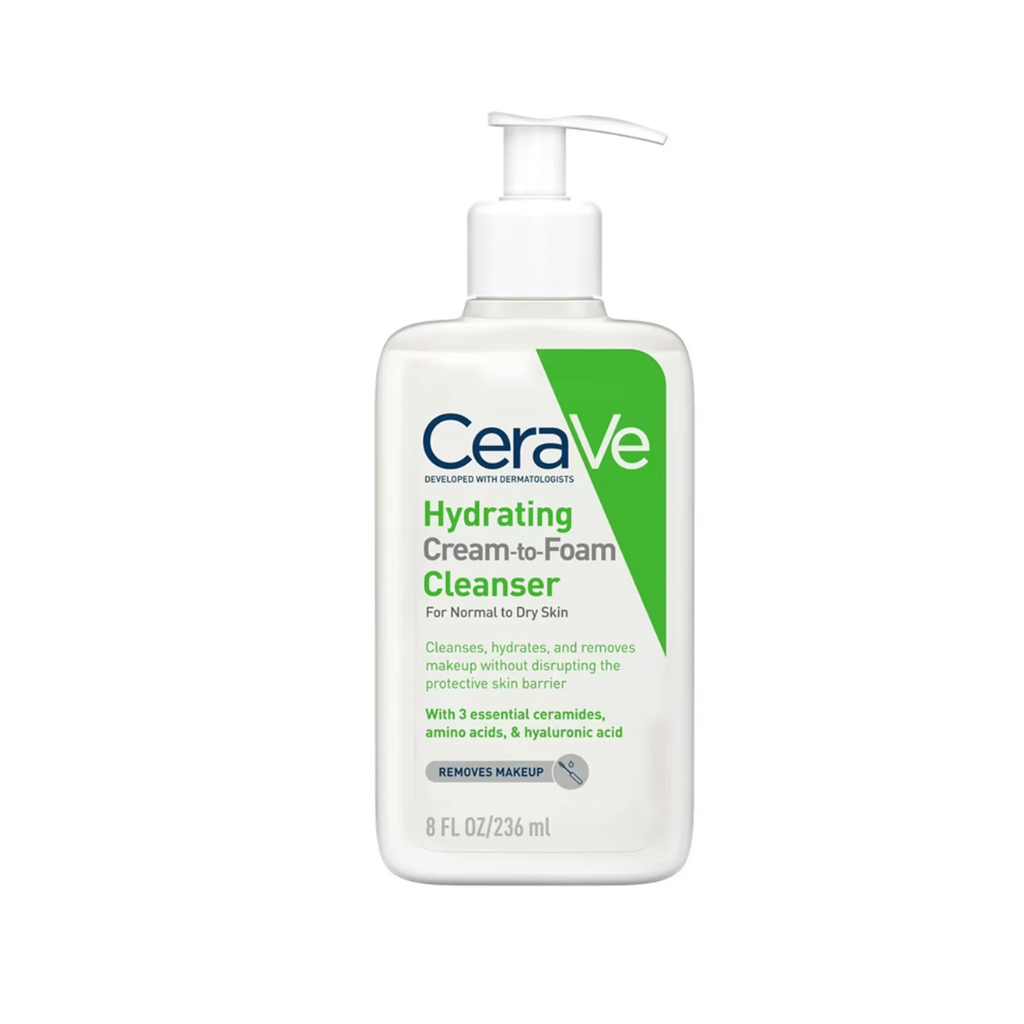 Sữa Rửa Mặt Cerave Cream-To-Foam Dạng Kem Tạo Bọt (Làm Sạch Và Tẩy Trang 2 Trong 1)