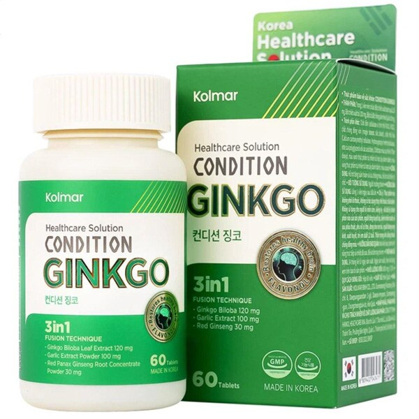 Condition Ginkgo hỗ trợ tăng tuần hoàn máu, cải thiện trí nhớ (Hộp 60 viên)