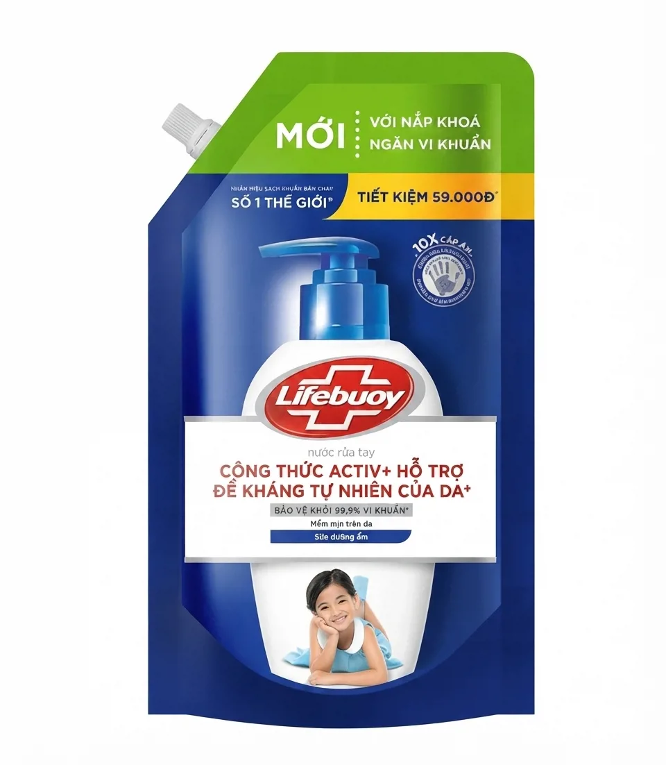 Nước Rửa Tay Lifebuoy Sữa Dưỡng Ẩm 1KG