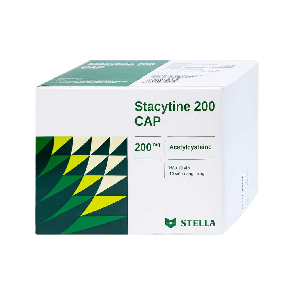 Thuốc Stacytine 200 CAP Stella (Hộp 10 vỉ x 10 viên)