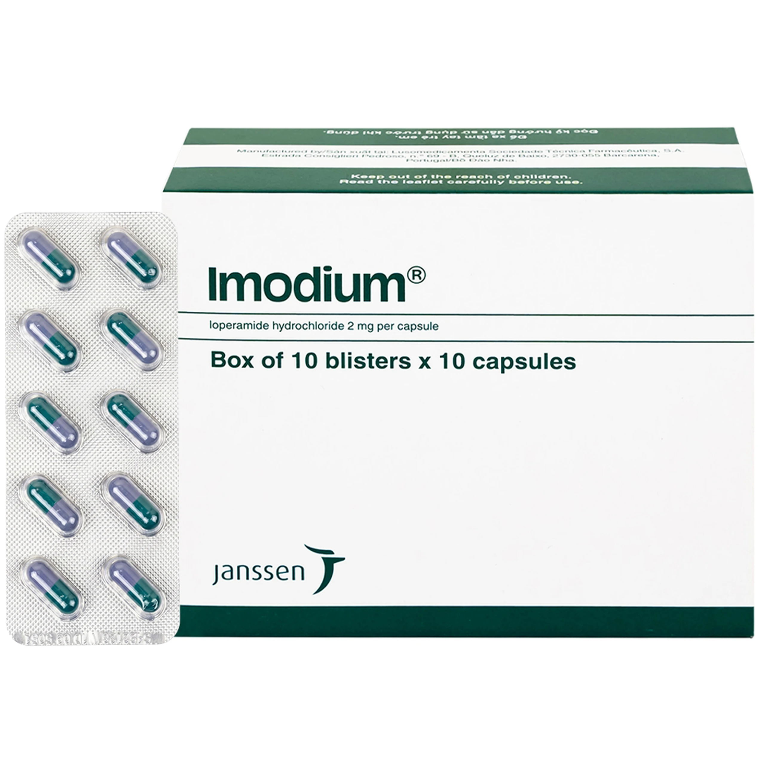 Imodium 2mg Janssen (Hộp 10 vỉ x 10 viên)