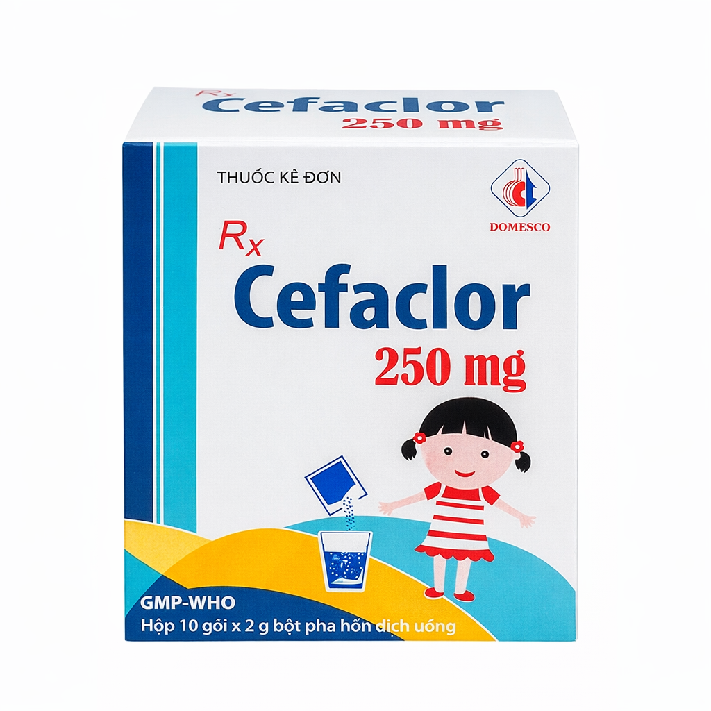 Cefaclor 250mg (Hộp 10 gói x 2g)