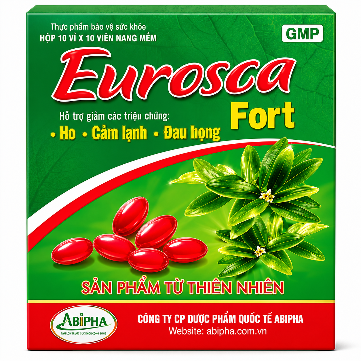 Thực phẩm bảo vệ sức khỏe Abipha Eurosca (Hộp 10 vỉ x 10 Viên)