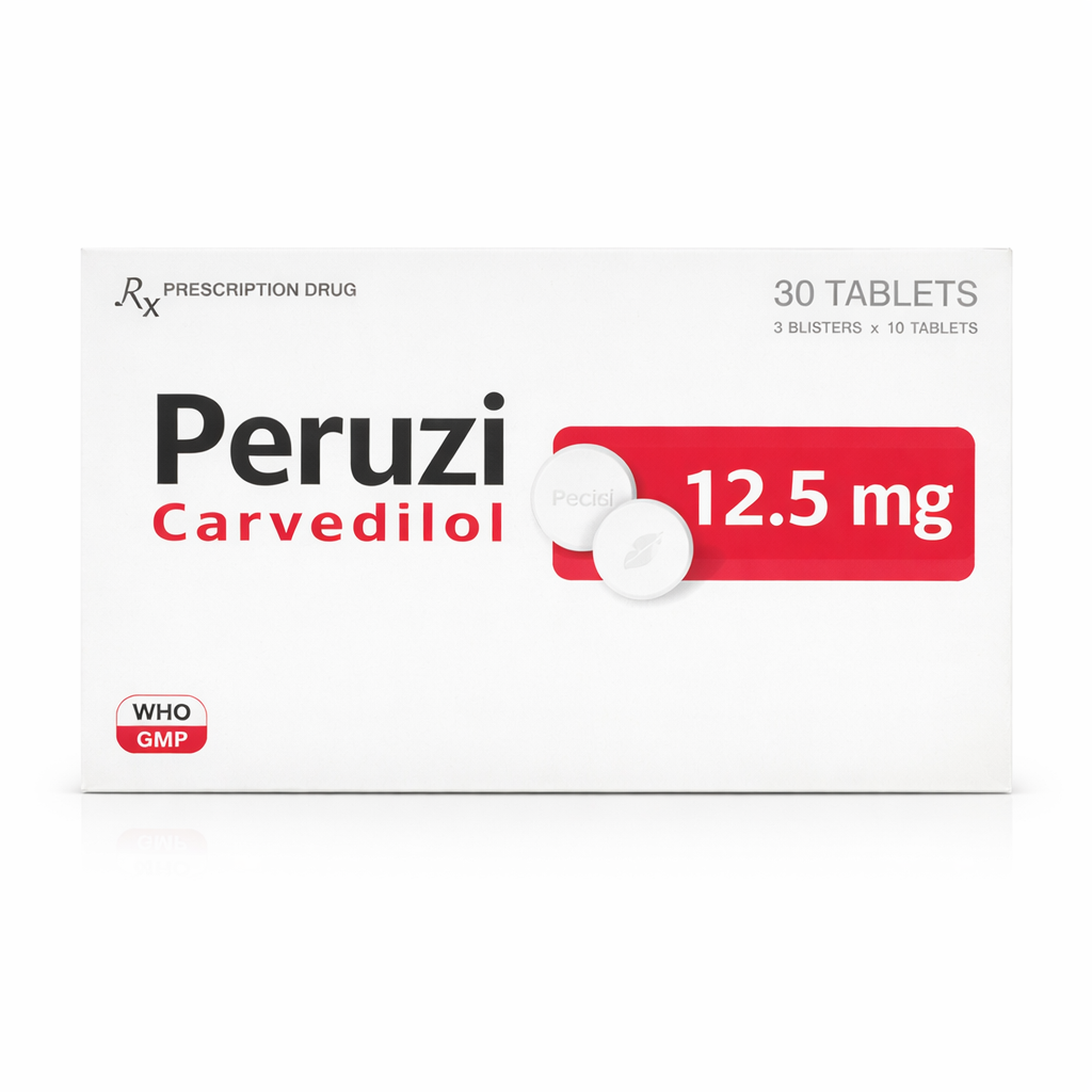 Peruzi 12.5mg DaViPharm (Hộp 3 vỉ x 10 viên)