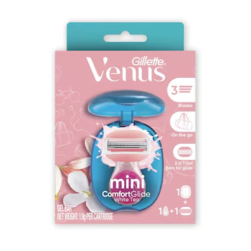 Dao Cạo Nữ Gillette Venus Hoa Trà Trắng Mini (1 Cán + 1 Lưỡi)