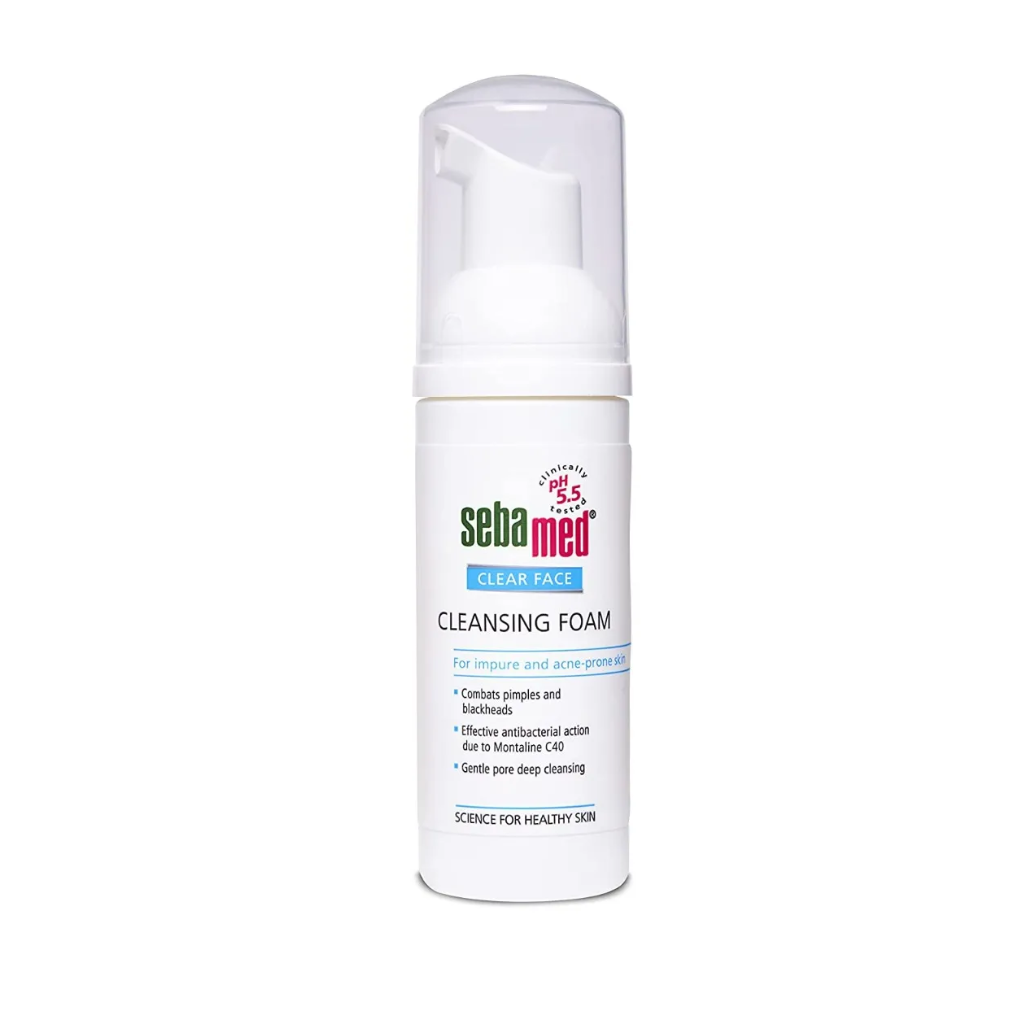 Sữa Rửa Mặt Tạo Bọt Kháng Khuẩn, Trị Mụn Sebamed Ph5.5 (Sebamed Clear Face Antibacterial Cleansing)