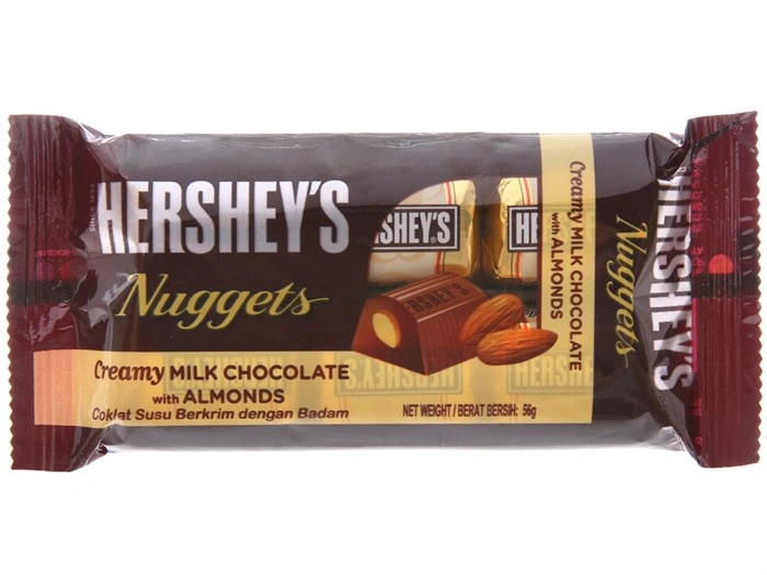 Socola kem sữa nhân hạnh nhân Hershey's Nuggets gói 56g