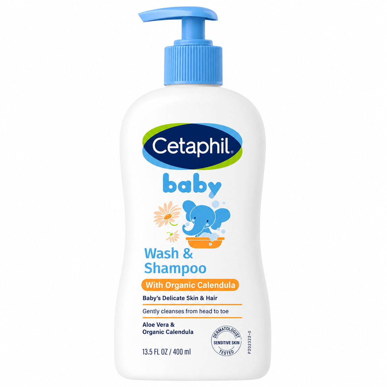 Sữa tắm gội cho bé Cetaphil Organic Calendula dịu nhẹ, không kích ứng (400ml)