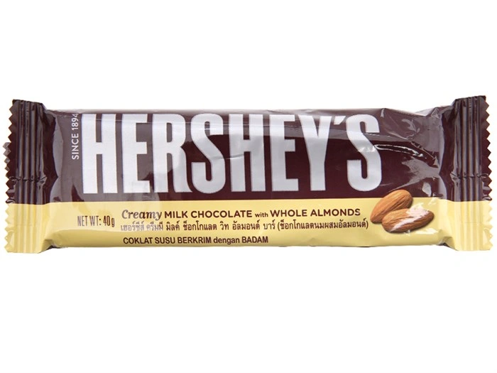 Socola kem sữa hạnh nhân Hershey's thanh 40g