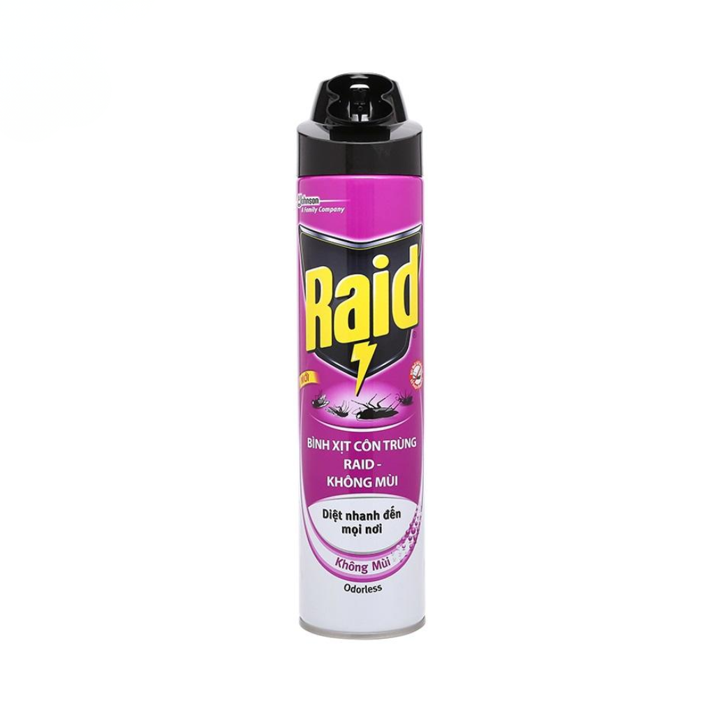 Bình Xịt Côn Trùng Raid Không Mùi 600ml