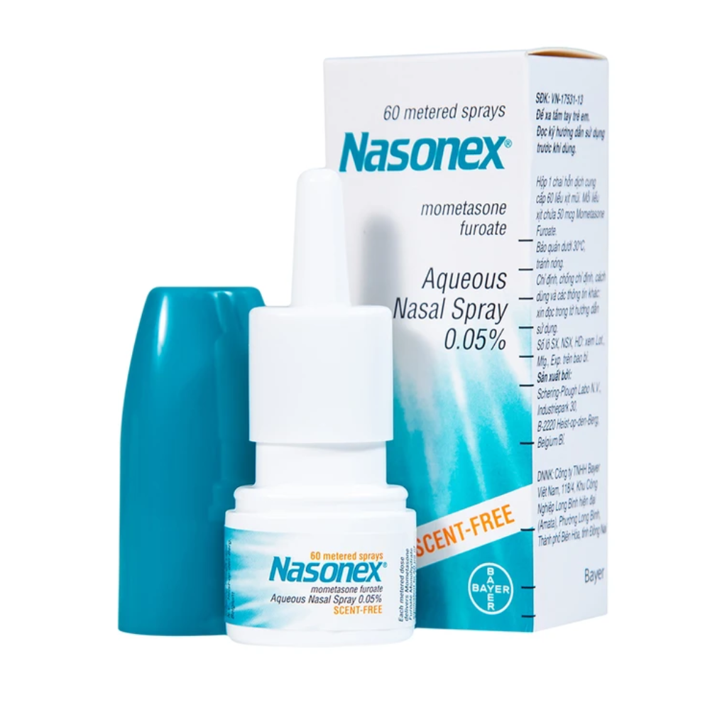 Thuốc Xịt Mũi Nasonex Bayer Điều Trị Viêm Mũi Dị Ứng (60 Liều)