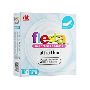 Bao Cao Su Fiesta Ultra Thin (53mm) – Siêu Mỏng Siêu Mềm (Hộp 3 Cái)
