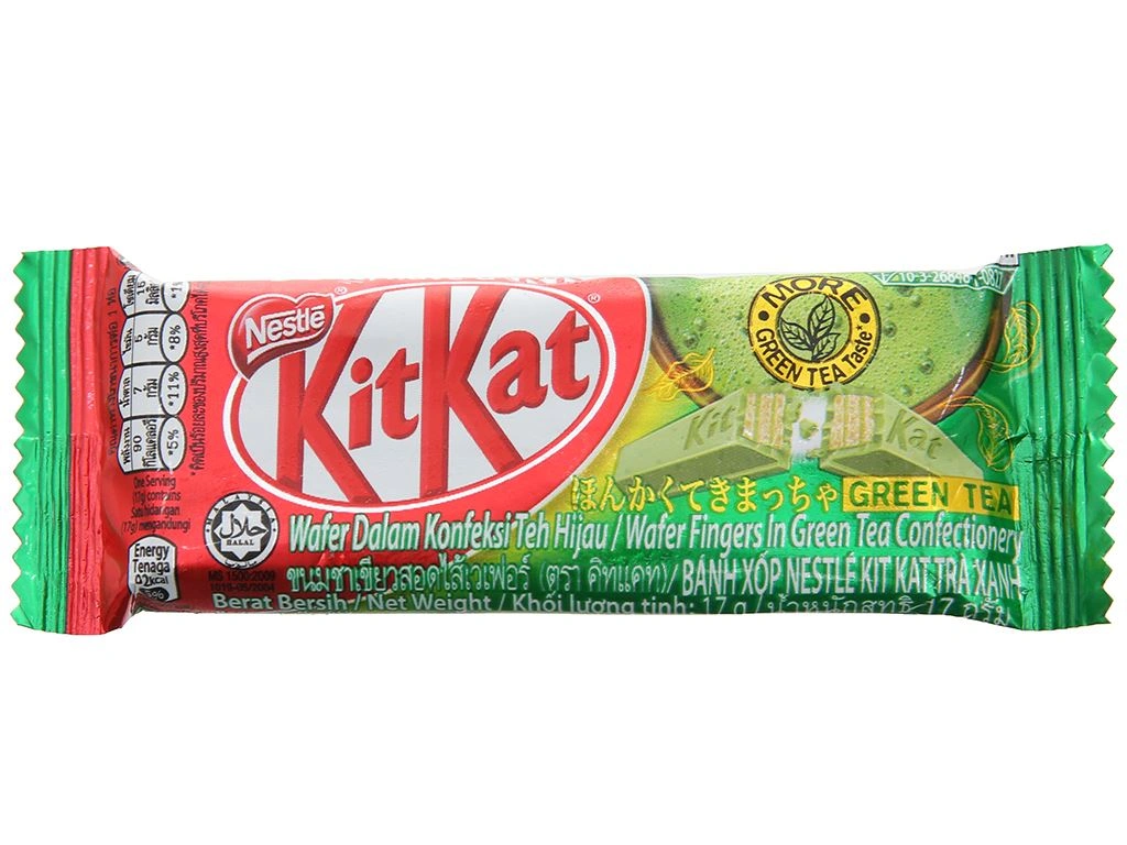 Bánh Xốp Phủ Trà Xanh KitKat Gói 17g