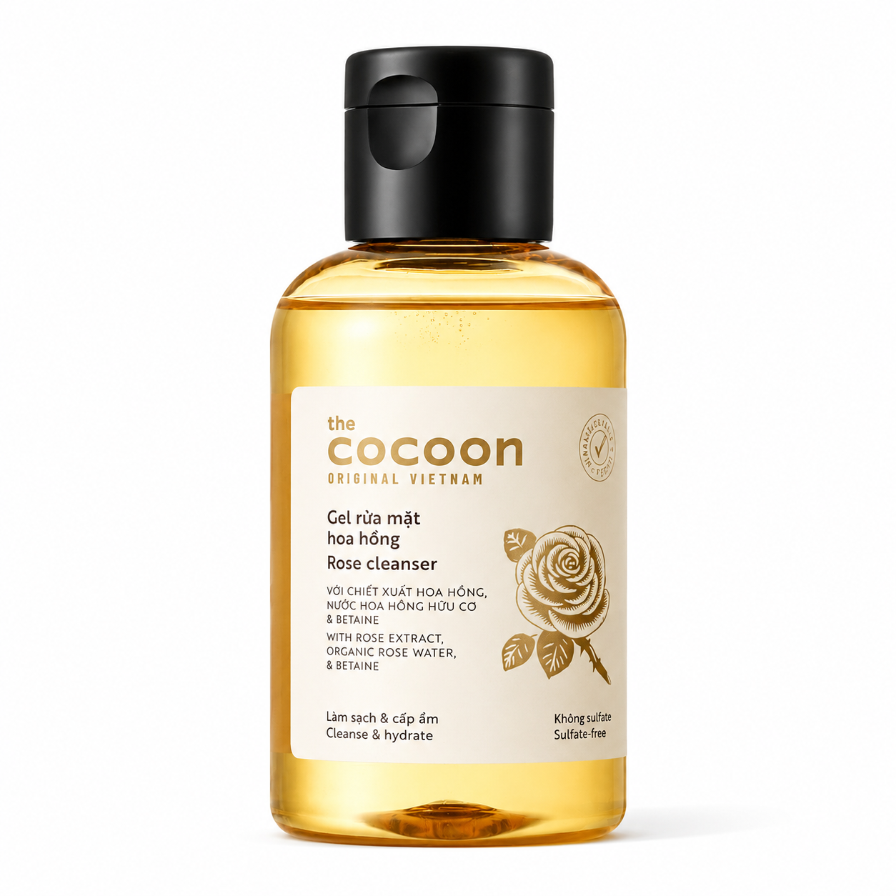 Gel Rửa Mặt Hoa Hồng Cocoon Làm Sạch & Cấp Ẩm (Chai 140ml)
