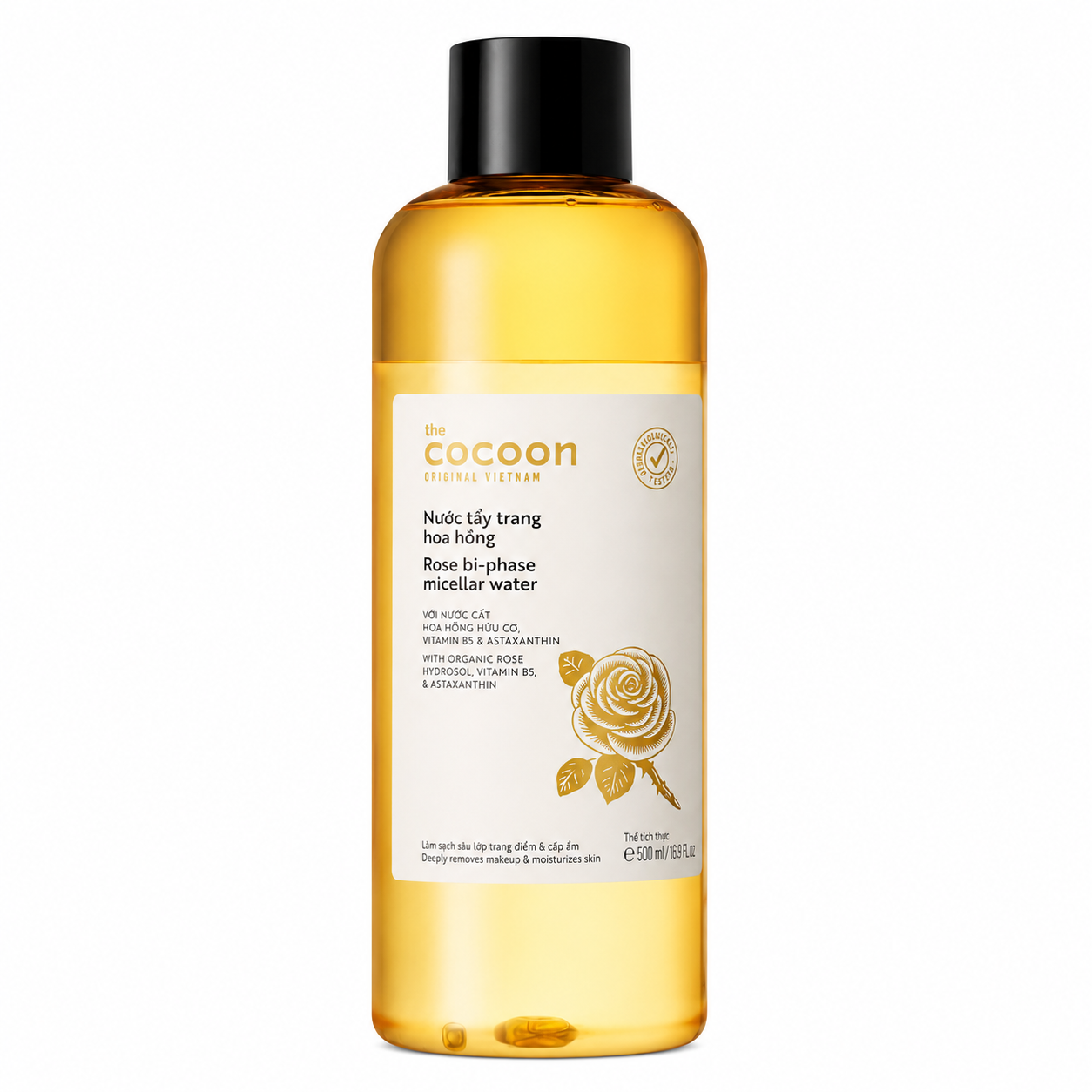 Nước Tẩy Trang Micellar Hai Pha Hương Hoa Hồng Cocoon 140ml