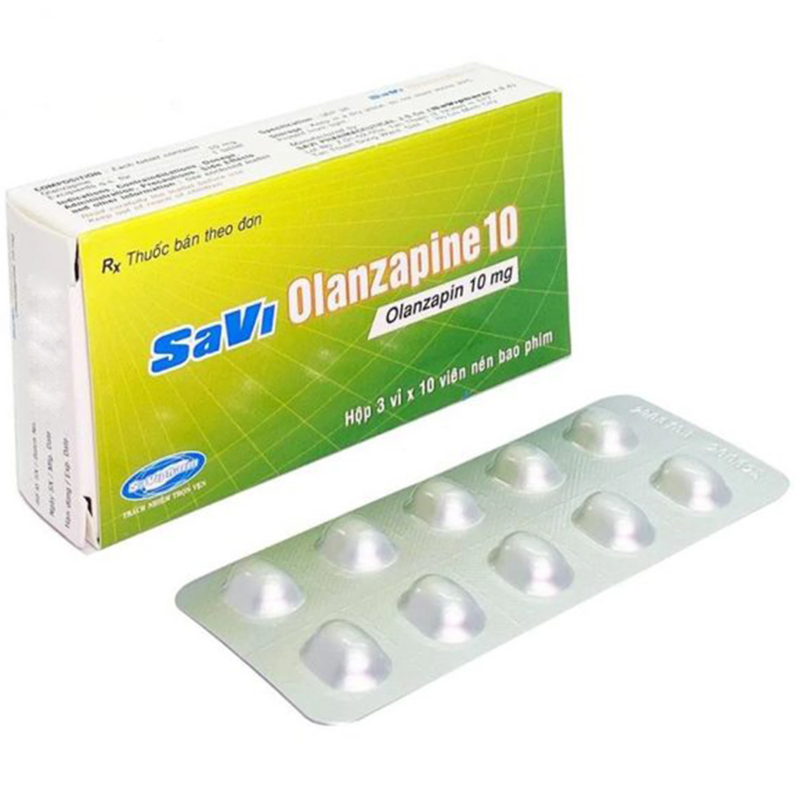Savi Olanzapine 10 (Hộp 3 vỉ x 10 viên)
