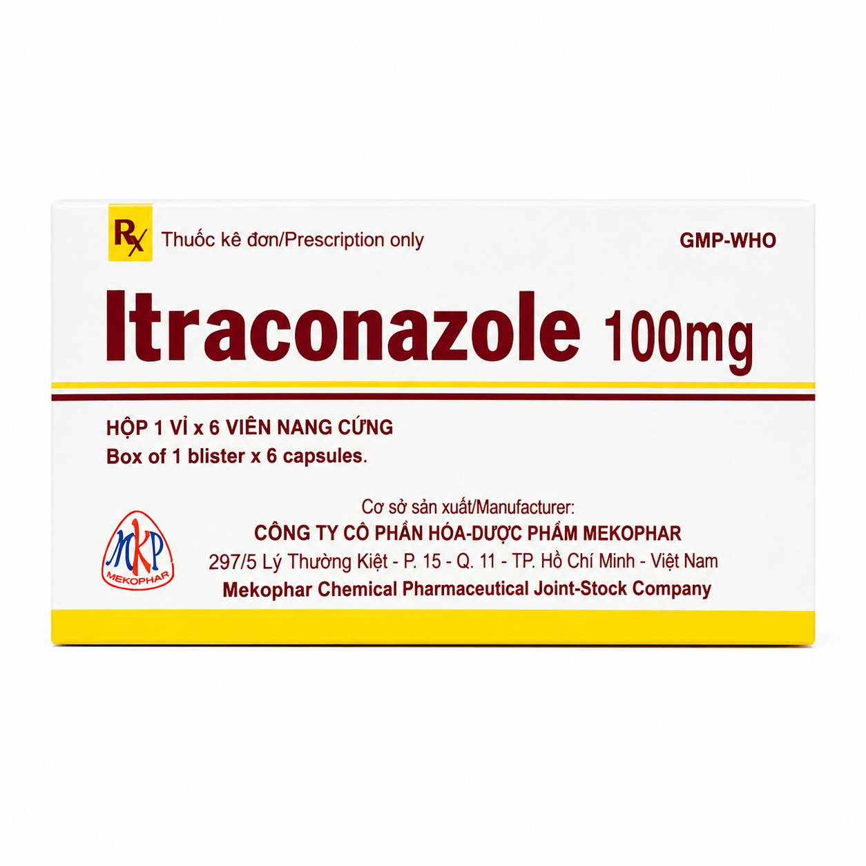 Itraconazole 100mg (Hộp 6 viên)