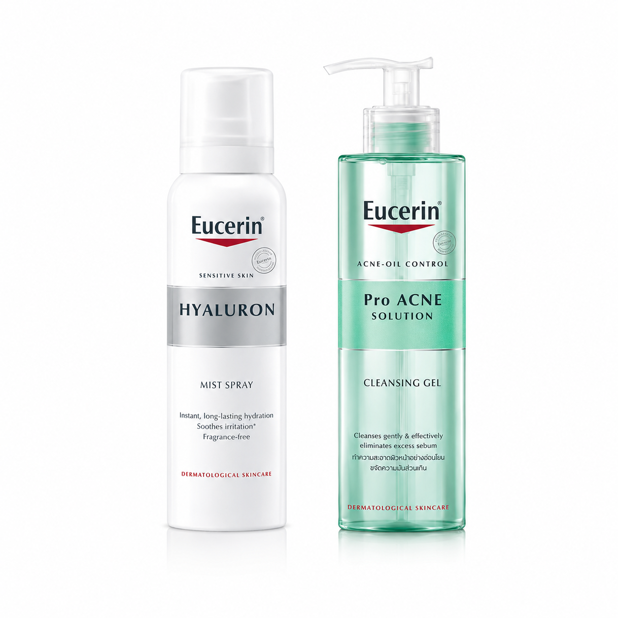 Combo Tinh Chất Hỗ Trợ Giảm Thâm Nám Eucerin +Sữa Rửa Mặt Eucerin Dạng Bọt Sạch Sâu Cho Da Nhờn 150g