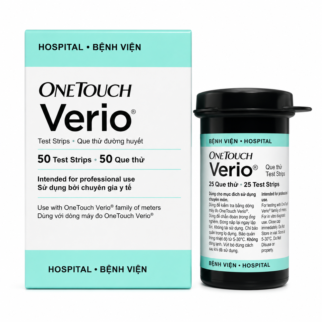 Que Thử Đường Huyết OneTouch Verio (Hộp 50 Que)