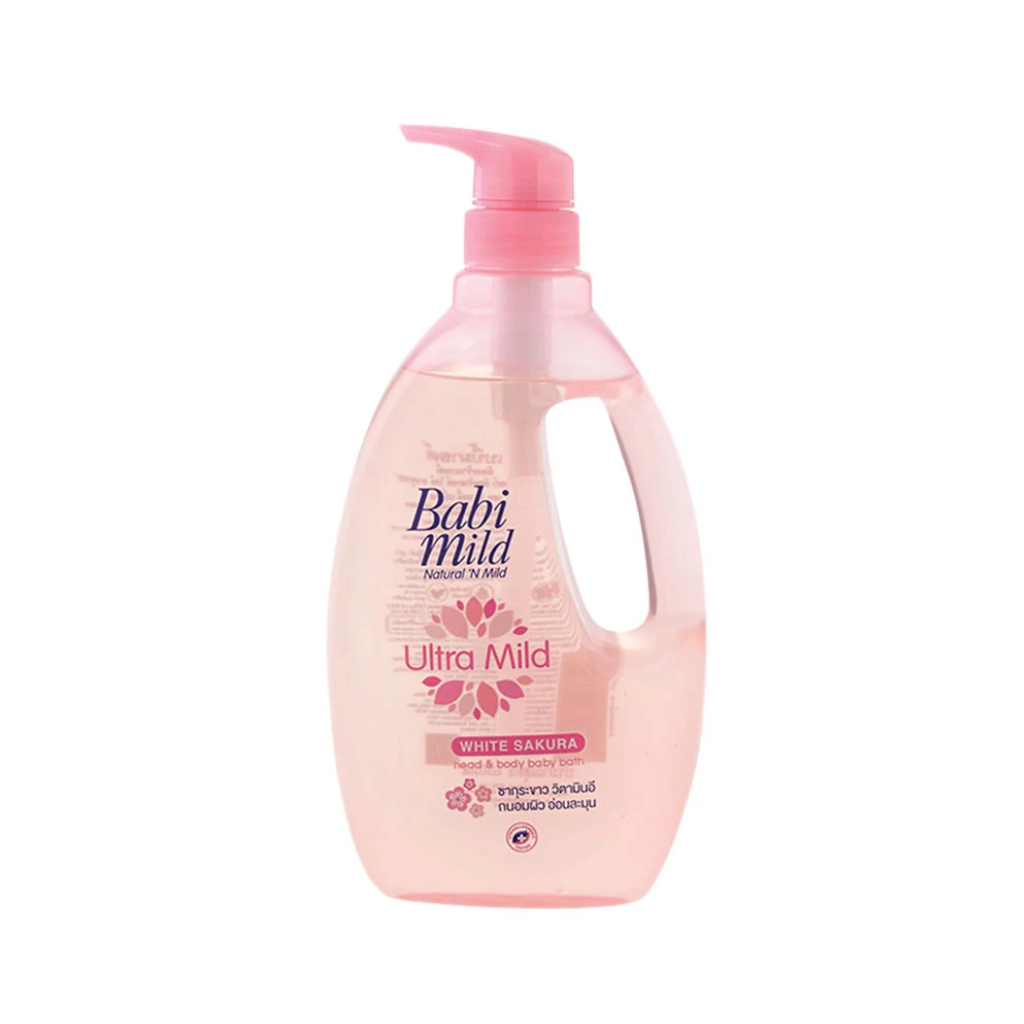 Sữa tắm gội Babi Mild White Sakura (800ml)
