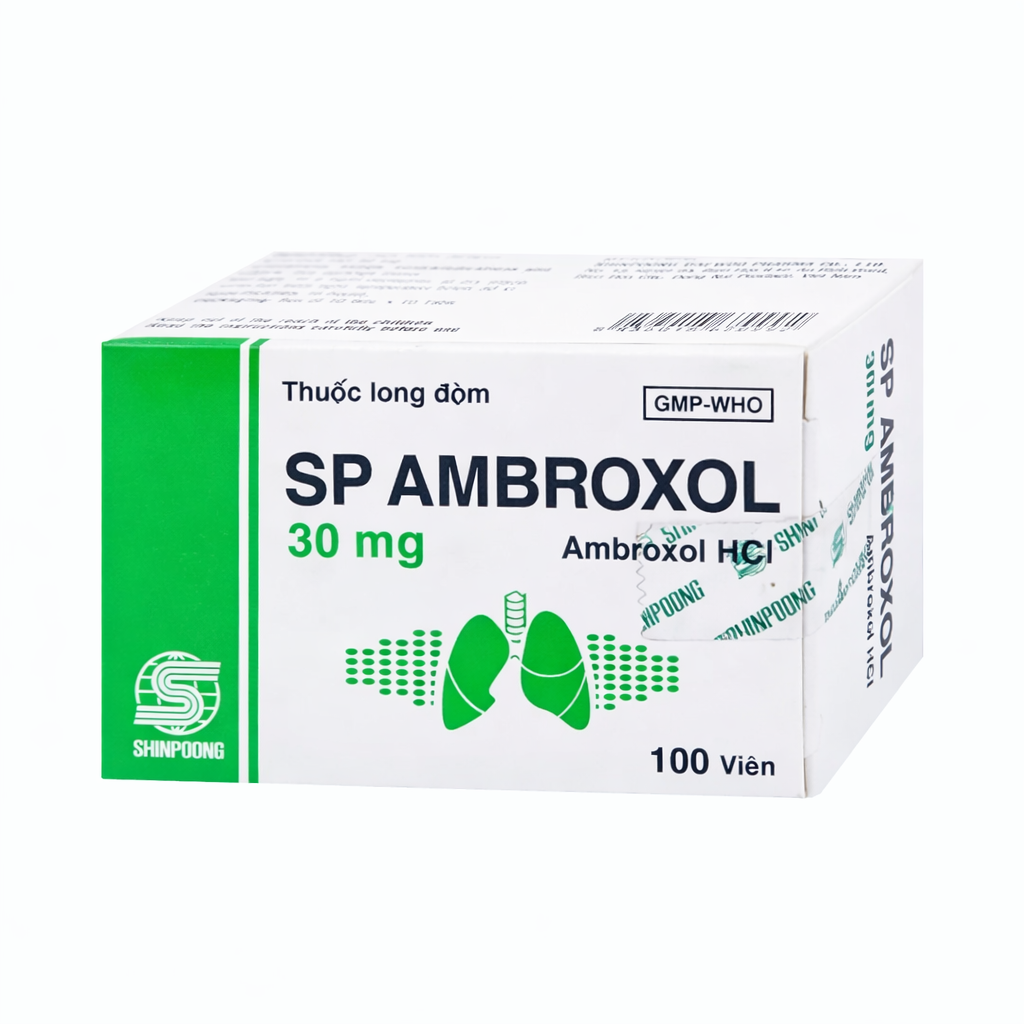 Ambroxol 30mg (Hộp 10 vỉ x 10 viên)