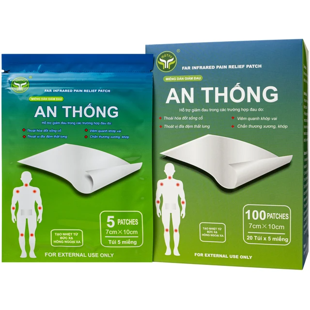 Miếng Dán Giảm Đau An Thống (Hộp 100 miếng)