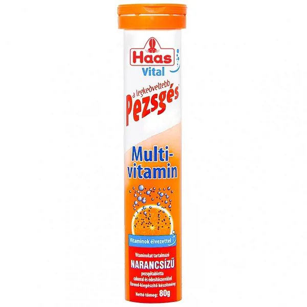 Viên Sủi Haas Vital Pezsgés Multi-vitamin (Tuýp 20 Viên)