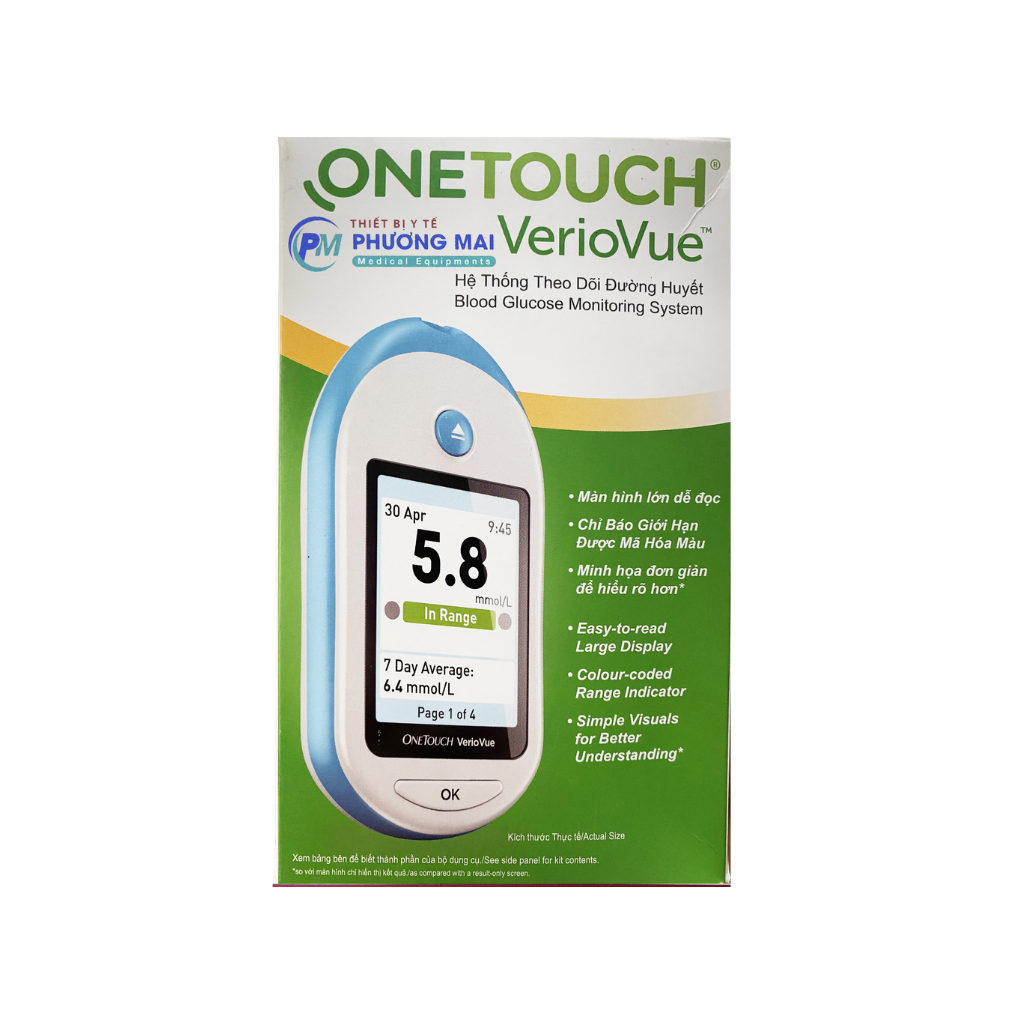 Máy đo đường huyết onetouch verio vue mmol