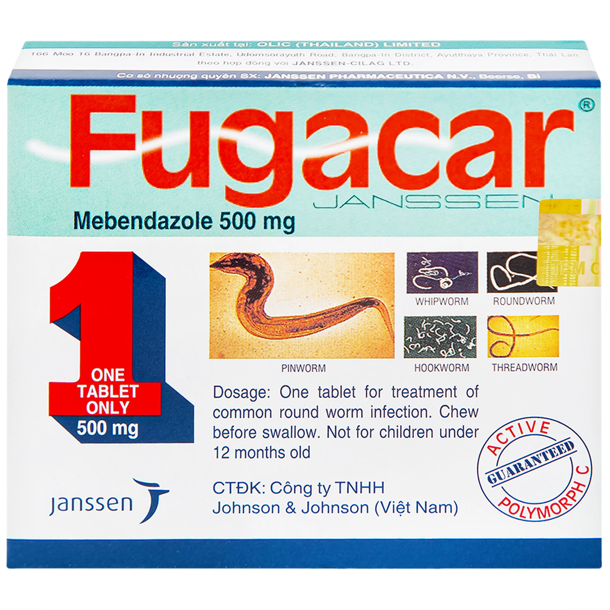 Fugacar (Tablet)(500mg Tab.B/1-Thai Lan)