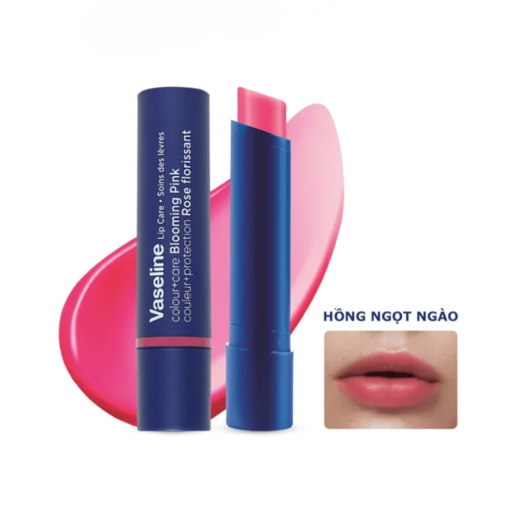 Son Dưỡng Môi Có Màu Vaseline Colour Blooming Pink Hồng Ngọt Ngào 3gr