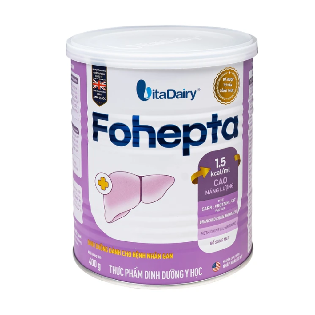 Sữa Dinh Dưỡng Dành Cho Bệnh Nhân Gan Fohepta Vitadairy (Chai 400g)