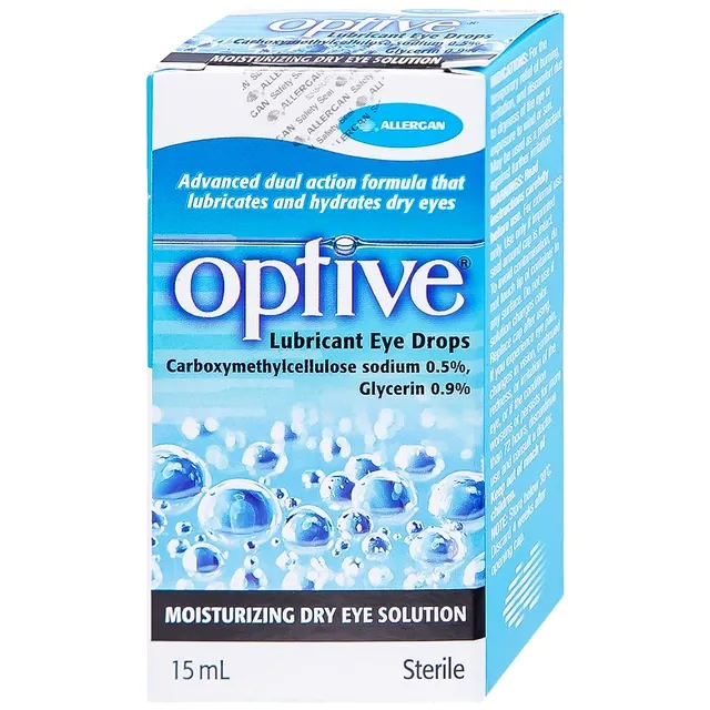 Thuốc Nhỏ Mắt Optive Allergan Giảm Nóng, Kích ứNg Và Khó Chịu Do Khô Mắt (15ml)